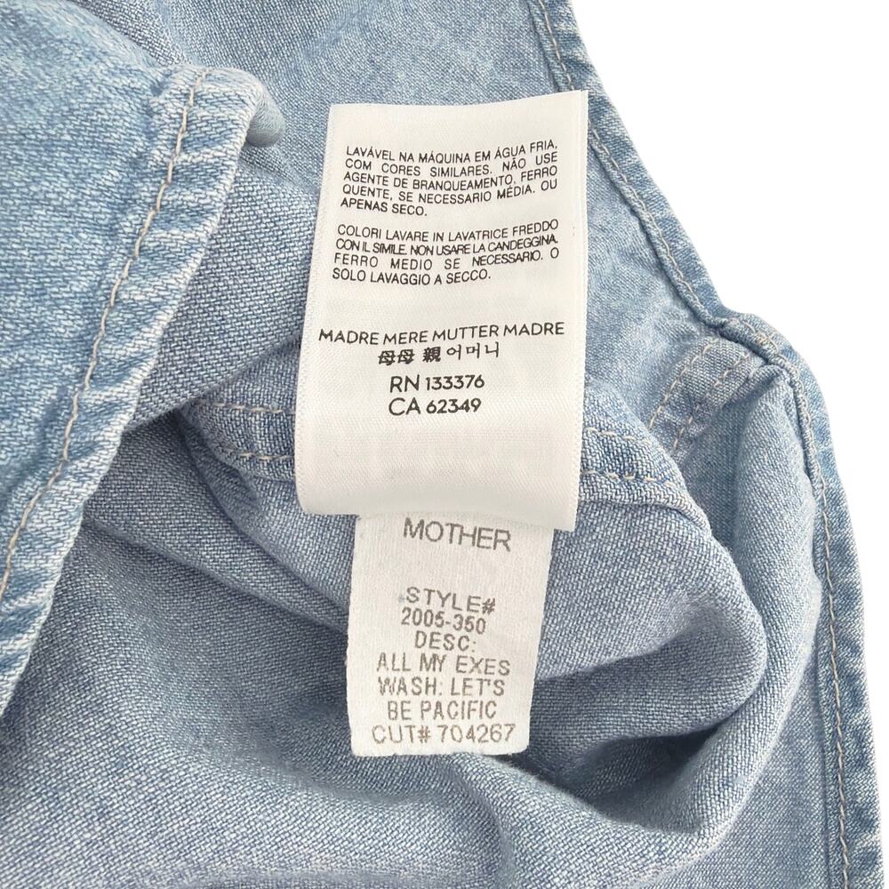 MOTHER All My Exes Denim Shirt in Let's Be Pacific XS - Picture 12 of 15